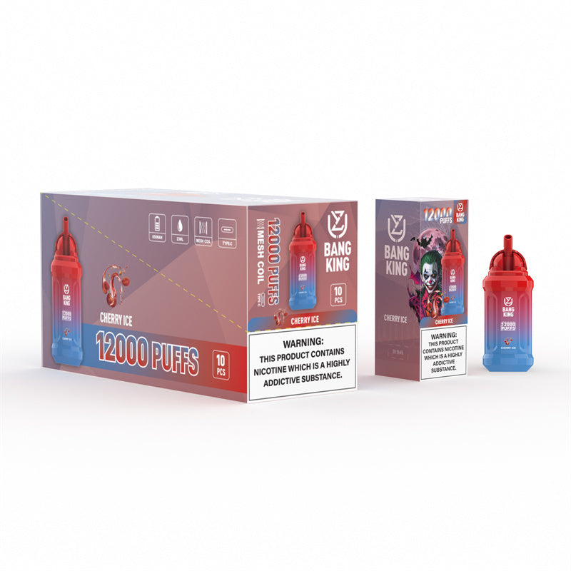 UZY Bang King 12000 Puffs 0% 2% 3% 5% Nicotine  Disposable Pod -650mAh Battery, 23ml E-liquid, Multiple Nicotine 12 Flavors