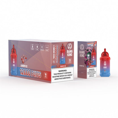 2024 NEW UZY Bang King 12000 Puffs 0% 2% 3% 5% Nicotine Rechargeable Disposable Pod -650mAh Battery, 23ml E-liquid, Multiple Nicotine 14 Flavors