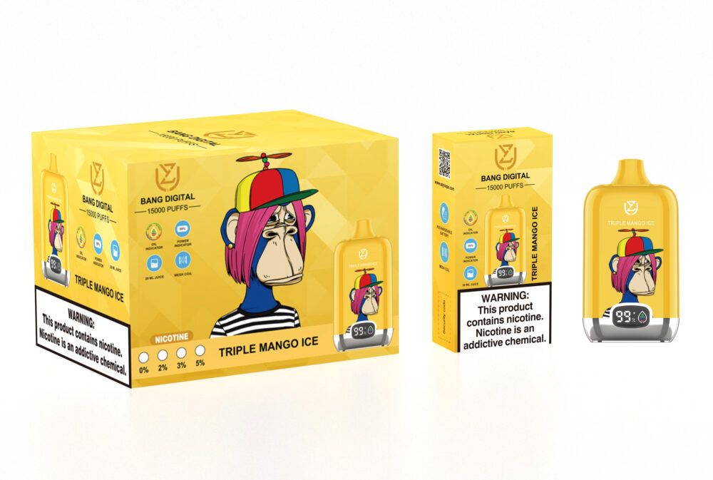 UZY Bang Digital 15000 Puffs Vape 15K Disposable Vape Pen E Cigarette Prefilled 20ml 850mAhDisposable Vape 12 Flavors