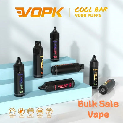 VOPK COOL BAR 9000 Puffs Wholesale Price Discount Sale-600mAh battery, 15ml E-liquid,Multiple Nicotine 10 Flavors