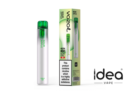 Vozol Neon 800 Vape-550mAh Battery, 2ml E-liquid, Multiple Nicotine 15 Flavors