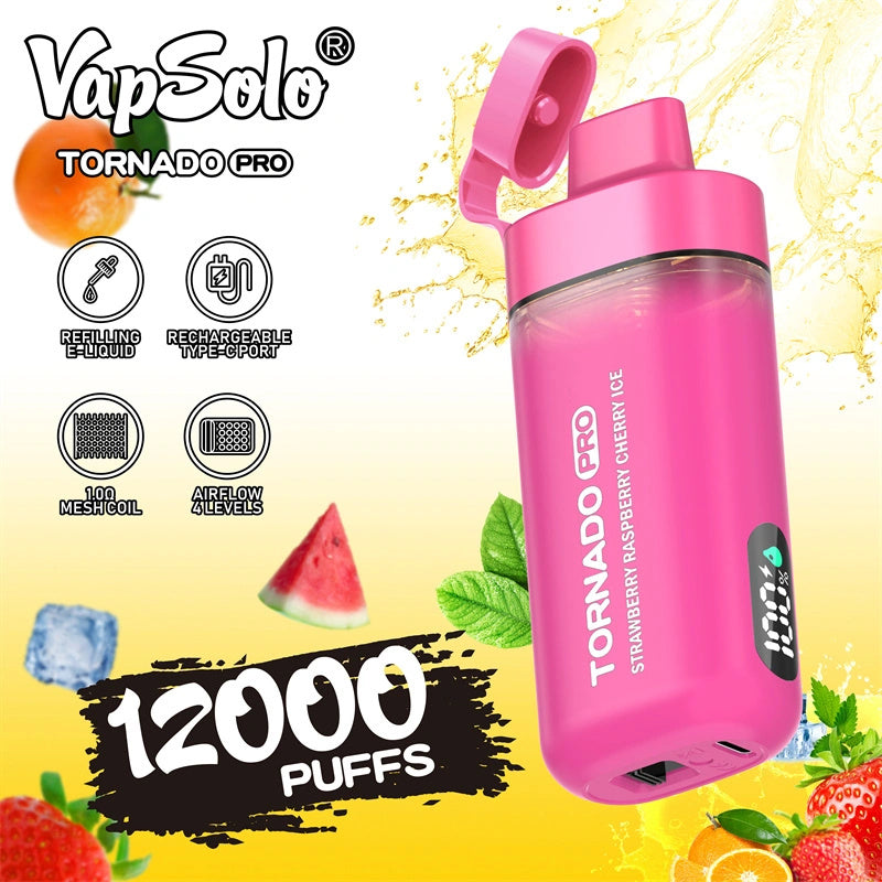 12000 Puffs Disposable Vape - Rechargeable, 10 Flavors, Mesh Coil