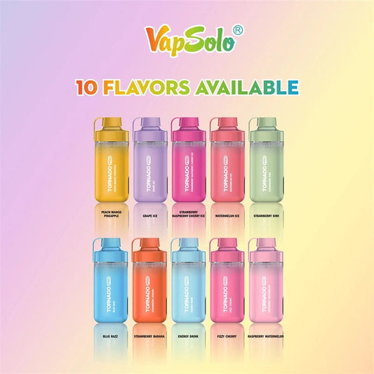 Vapsolo Tornado Pro 12000 Puffs - 20mL, 5% Nicotine, 10 Flavors
