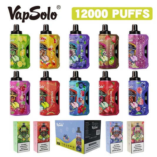 VapSolo Viking 12000 Puffs Disposable Vape - 22ml, Mesh Coil, 10 Flavors