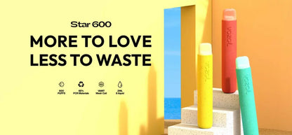 Vozol Star 600 puffs Bundle Disposable Vape Kit 20mg Nicotine 550mAh battery 15 Flavors