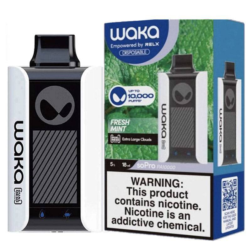 WAKA Sopro PA10000 Disposable Vape - 10,000 Puffs (2/3/5% Nic) | Mesh Coil 9 Flavors