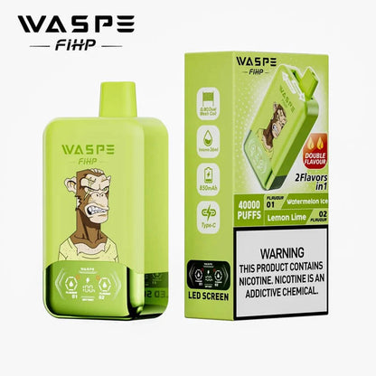 WASPE Fihp 40000 Puffs Disposable Vape - 36ml E-Liquid, 850mAh Battery 16 Flavors