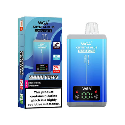 WGA Vape Crystal Pro Max 20000 20k Puffs | Dual Flavors & Switch Taste-Multiple Nicotine 17 Flavors