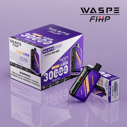 Waspe FIHP 30K Puffs Disposable Vape – LED Display, Adjustable Airflow, Dual Mesh Coils