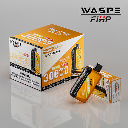Waspe FIHP 30K Puffs Disposable Vape – LED Display, Adjustable Airflow, Dual Mesh Coils