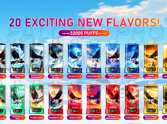 JNR Falcon Pro 28k Puffs Disposable Vape-950mAh Battery, 30ml E-liquid, Multiple Nicotine 12 Flavors