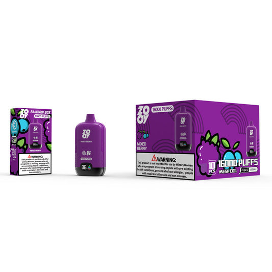 Zooy Rainbow Box 16000 Puff Disposable Rechargeable Electronic Cigarette vape – Zooy 16k puff
