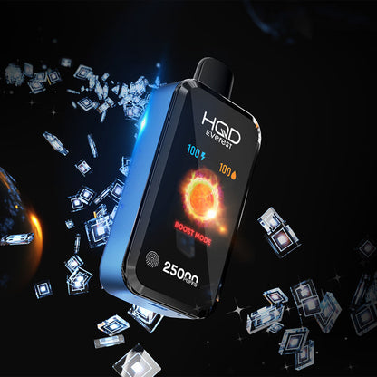 HQD Everest 25000 Puffs Disposable Vape 5% Nicotine 28ml e-liquid 850mAh rechargeable 16 Flavors Wholesale