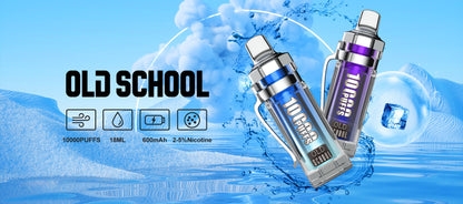 OLD School KP10000 Puffs Disposable Vape Wholesale-650mAh battery, 18ml E-liquid, Multiple Nicotine 14 Flavors