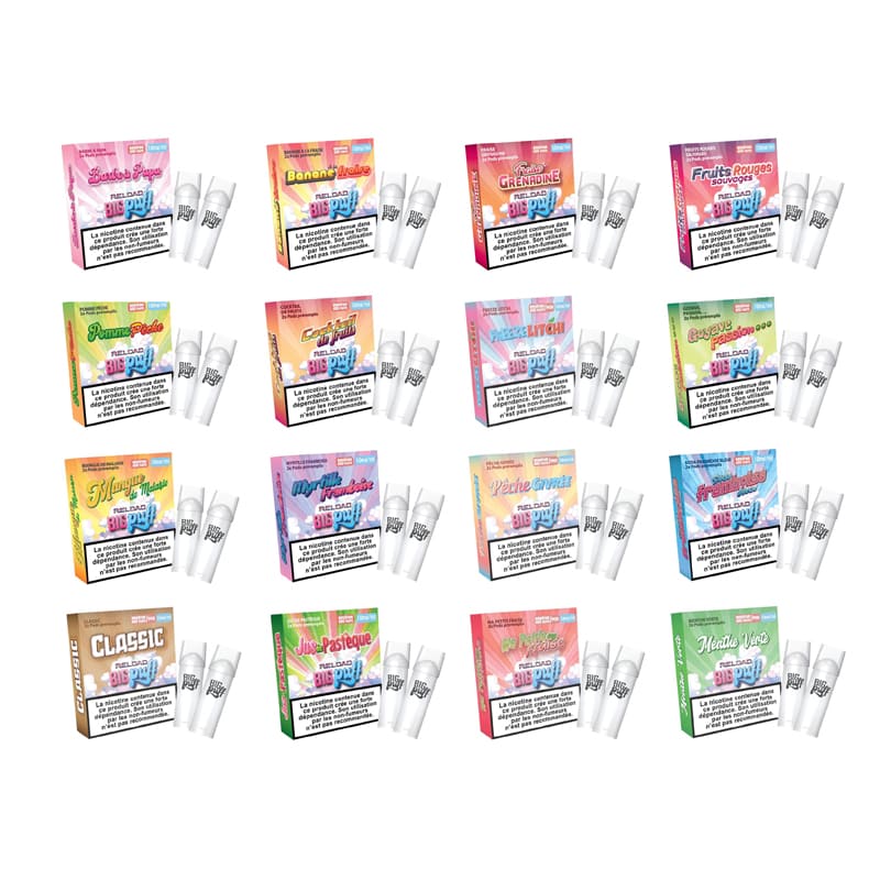 BIG PUFF Reload - Pack de 2 Cartouches 2 ml 600 Puffs