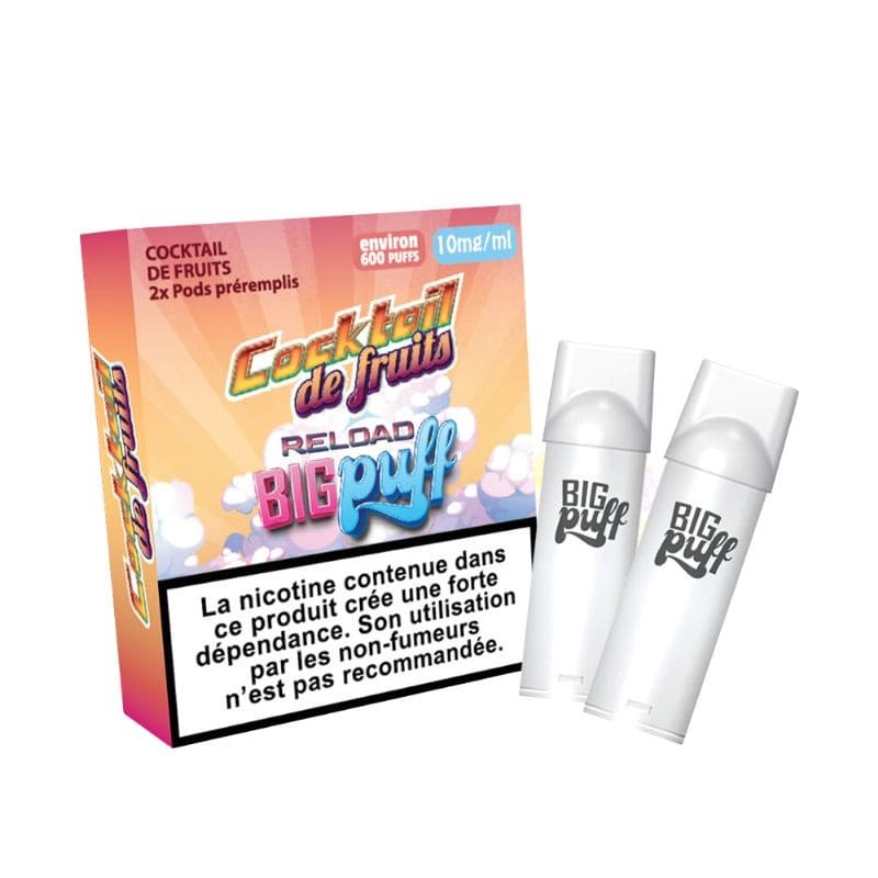 BIG PUFF Reload - Pack de 2 Cartouches 2 ml 600 Puffs
