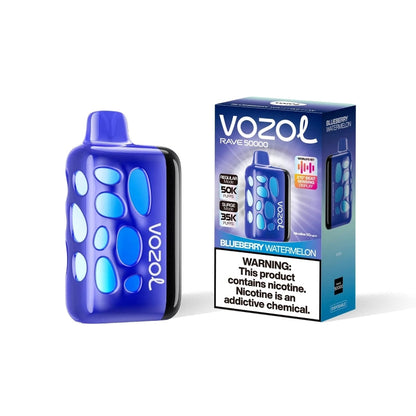 VOZOL Rave  50,000 puffs Disposable Vape Kit 5% Nicotine  1000mAh Battery 7 Flavors