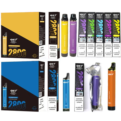 QST Puff Flex 2800 Puffs Vape Disposable Wholesale Electronic Cigarettes 0% 2% 3% 5% 8 ml Pod 850mah Battery Pen Minimum Order 100pcs