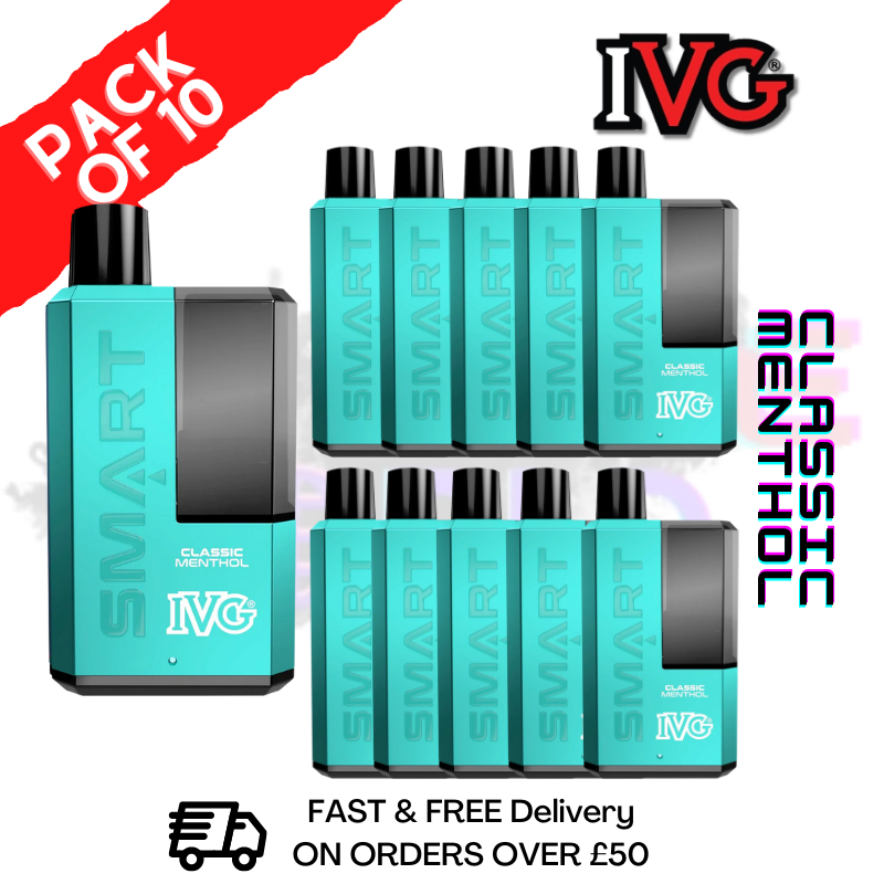 Classic Menthol IVG Smart 5500 Puff Kit Pack / Box Of 10