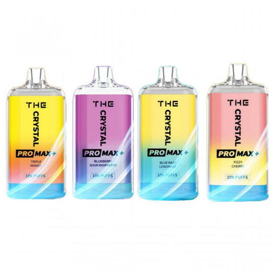 The Crystal Pro Max + 10 k Disposable Vape Pod 2ml 20mg