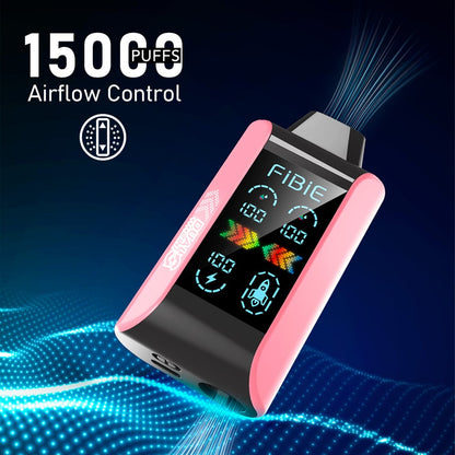 WATERMELON ICE & LYCHEE - FIBIE 15000 PUFFS Dual Flavors Disposable Vapor Wands(15000 PUFFS)