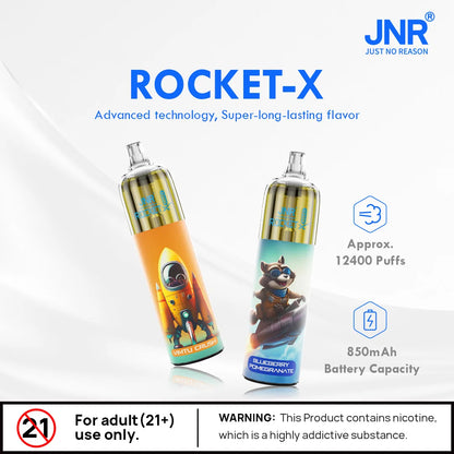 JNR Rocket X 12400 Puffs Disposable Vape (Box of 10) 21 Flavors