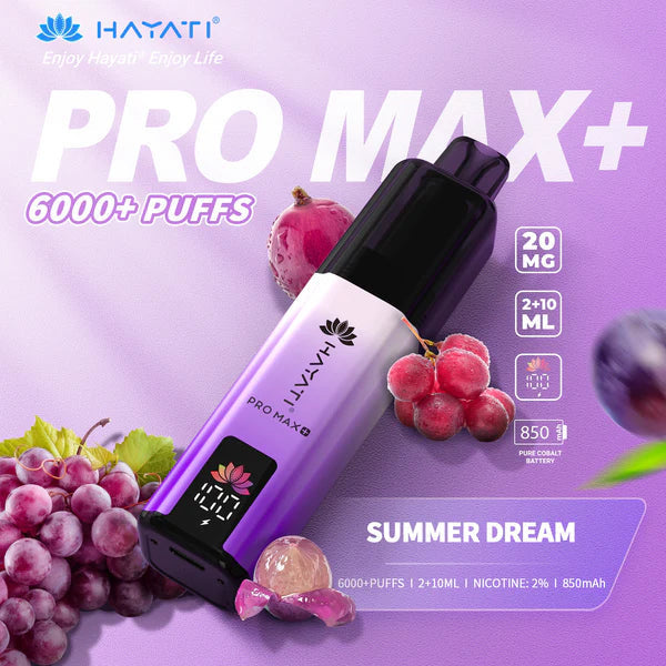 Hayati Pro Max+ 6000 Puffs Disposable Vape