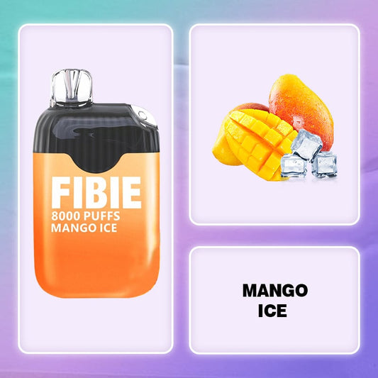 Mango-Ice -FIBIE 8000 Puffs Disposable Vapor Wands(8000 PUFFS)