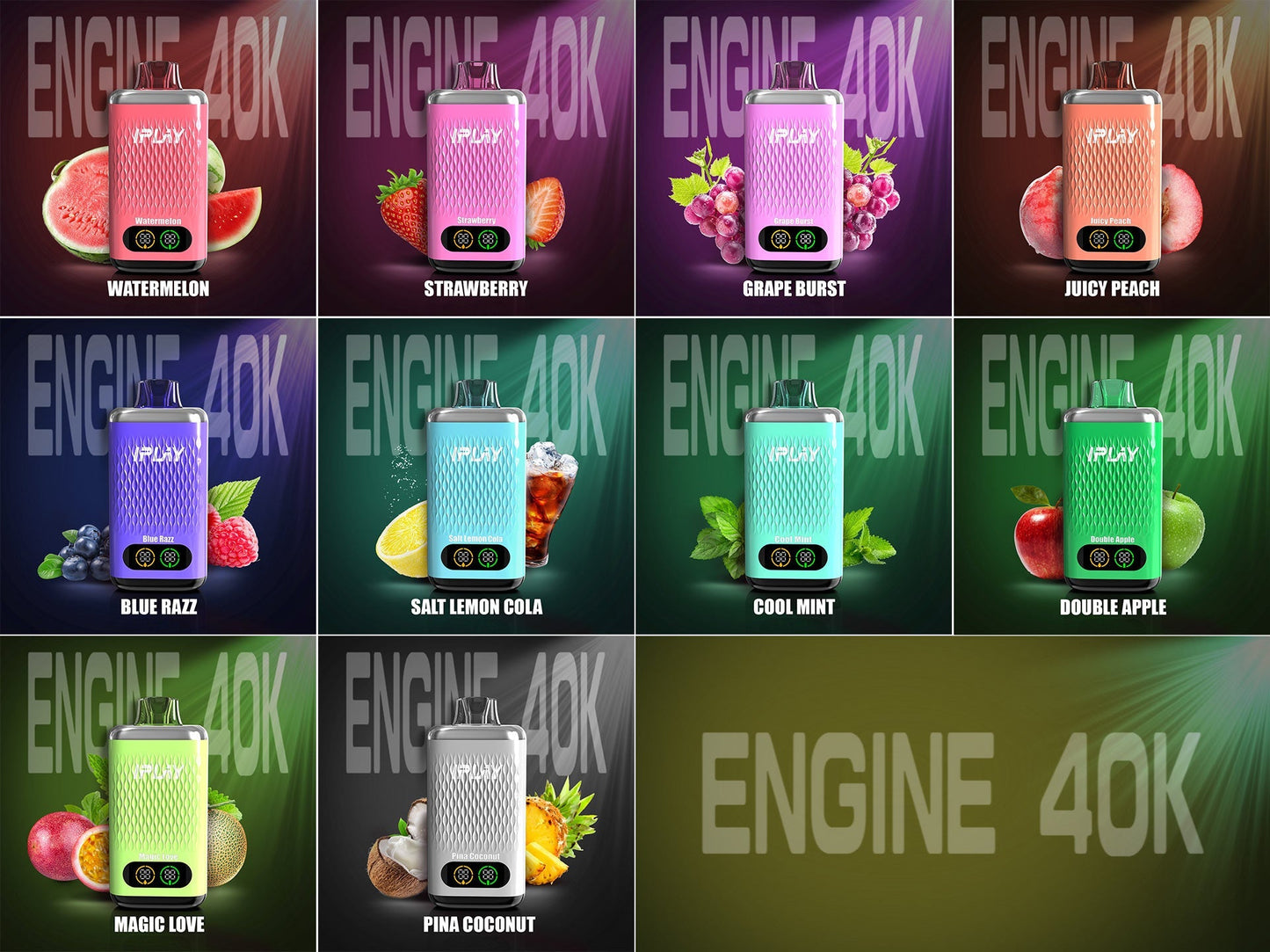 IPLAY ENGINE 40000 Puffs Disposable Vape Wholesale