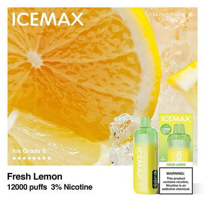 Ice Max 12000 Puffs 12K Disposable Vape 10ml 3%   High in ice and low in sweetness, with consistent quality