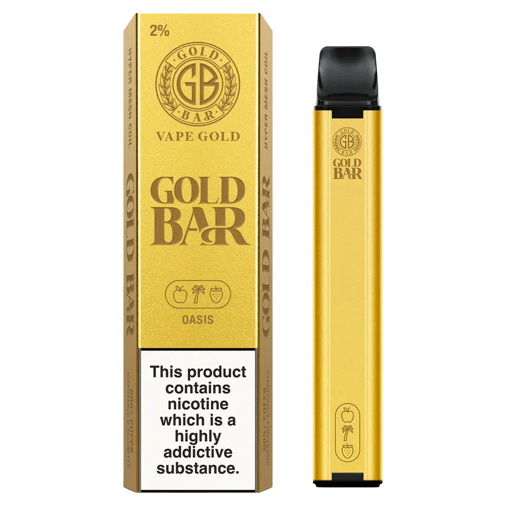 Gold Bar 600 puffs Disposable Vape 30 flavours