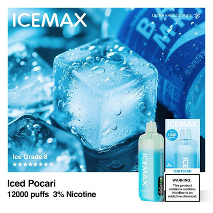 Ice Max 12000 Puffs 12K Disposable Vape 10ml 3%   High in ice and low in sweetness, with consistent quality