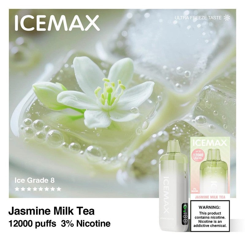 Ice Max 12000 Puffs 12K Disposable Vape 10ml 3%   High in ice and low in sweetness, with consistent quality