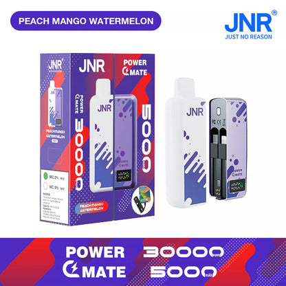 JNR PowerMate 30000 Puffs Disposable Vape In Sales-5500mAh Battery, 19ml E-liquid, Multiple Nicotine 10 Flavors