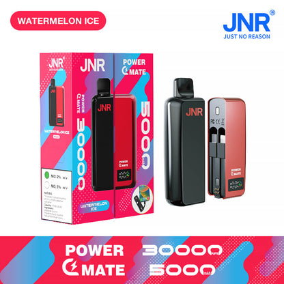 JNR PowerMate 30000 Puffs Disposable Vape In Sales-5500mAh Battery, 19ml E-liquid, Multiple Nicotine 10 Flavors