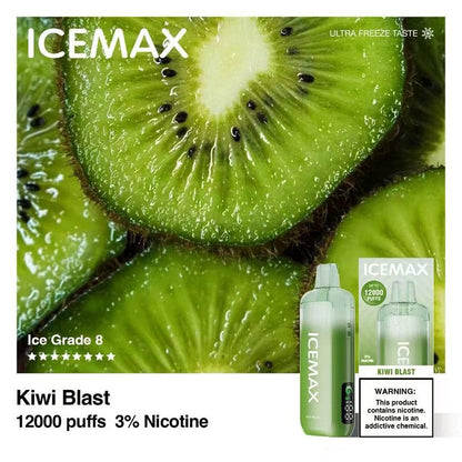 Ice Max 12000 Puffs 12K Disposable Vape 10ml 3%   High in ice and low in sweetness, with consistent quality