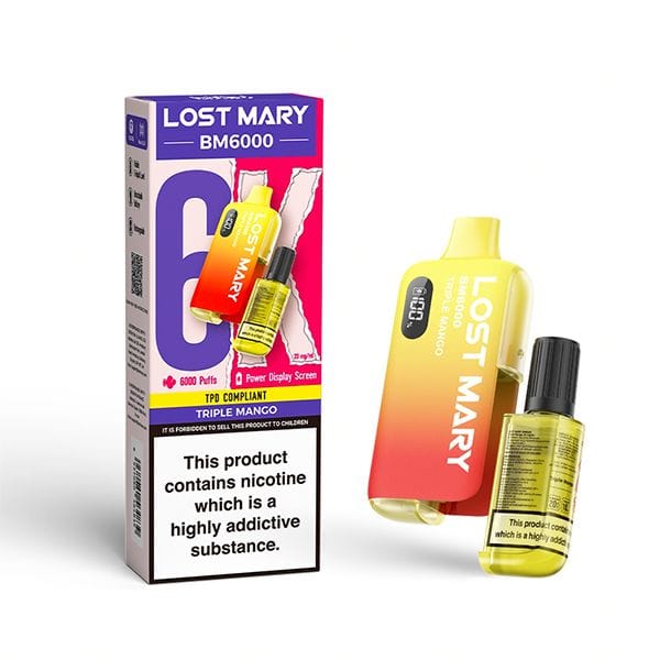 Lost Mary BM6000 Disposable Vape,650mAh 17+ Lost Mary Flavours.