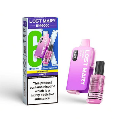 Lost Mary BM6000 Disposable Vape,650mAh 17+ Lost Mary Flavours.