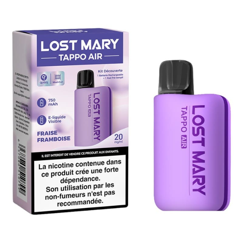Lost Mary - Kit Pod Découverte Tappo Air 20mg - 2ml Prefilled
