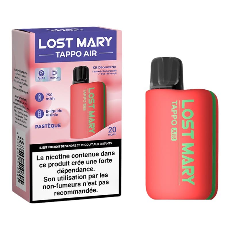 Lost Mary - Kit Pod Découverte Tappo Air 20mg - 2ml Prefilled