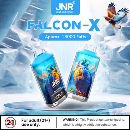Jnr Falcon-X 18000 Puff Zbood Quik Pulse Disposable Pod Crystal Box Vape E-Cigarettes