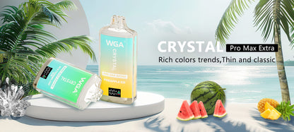 WGA Crystal Pro Max Extra 15000  Puffs Disposable Vape-650mAh Battery, 25ml E-liquid, Multiple Nicotine 15 Flavors