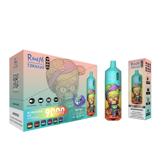 RandM Tornado 9000 Puffs Vape original E Cigarette Bang King Double Crystal 20000 Puffs Vape 20K Disposable Vape Pen E Cigarette Prefilled -850mAh Battery, 14ml E-liquid, Multiple Nicotine 10 Flavors
