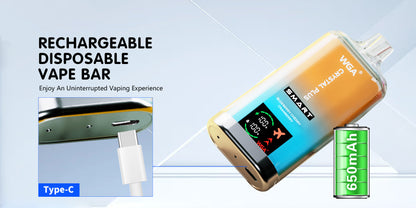WGA Crystal Plus 16000 Puffs Disposable Vape 27ml 650mAh 12 Flavors