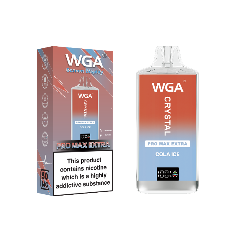 WGA Crystal Pro Max Extra 15000  Puffs Disposable Vape-650mAh Battery, 25ml E-liquid, Multiple Nicotine 15 Flavors