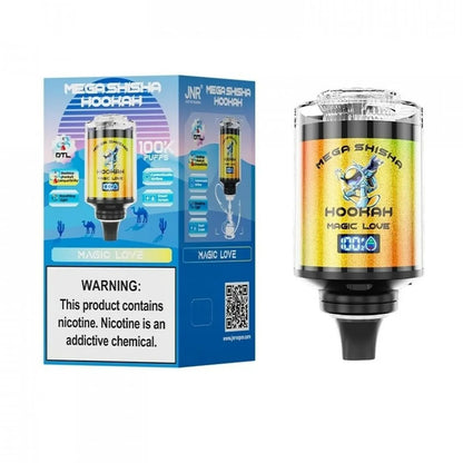 JNR Mega Shisha Hookah 100000 Puffs 100K Disposable Vape Pen E Cigarette Prefilled 60ml 2200mAh