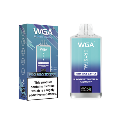 WGA Crystal Pro Max Extra 15000  Puffs Disposable Vape-650mAh Battery, 25ml E-liquid, Multiple Nicotine 15 Flavors