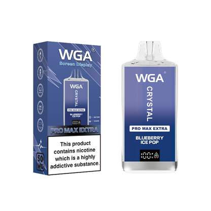 WGA Crystal Pro Max Extra 15000  Puffs Disposable Vape-650mAh Battery, 25ml E-liquid, Multiple Nicotine 15 Flavors