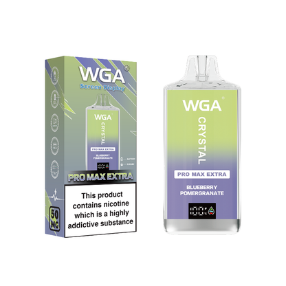 WGA Crystal Pro Max Extra 15000  Puffs Disposable Vape-650mAh Battery, 25ml E-liquid, Multiple Nicotine 15 Flavors