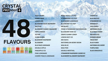 WGA Crystal Pro Max Plus 10000 Puffs Disposable Vape 25ml 550mAh 10 Flavors